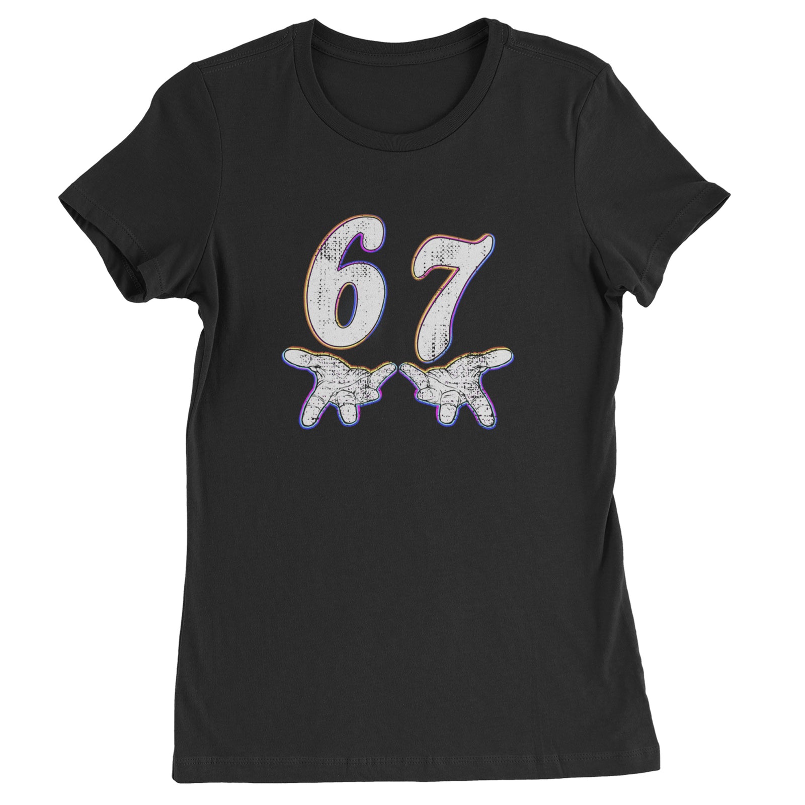67 Hands Meme Viral Drill Womens T-shirt Black