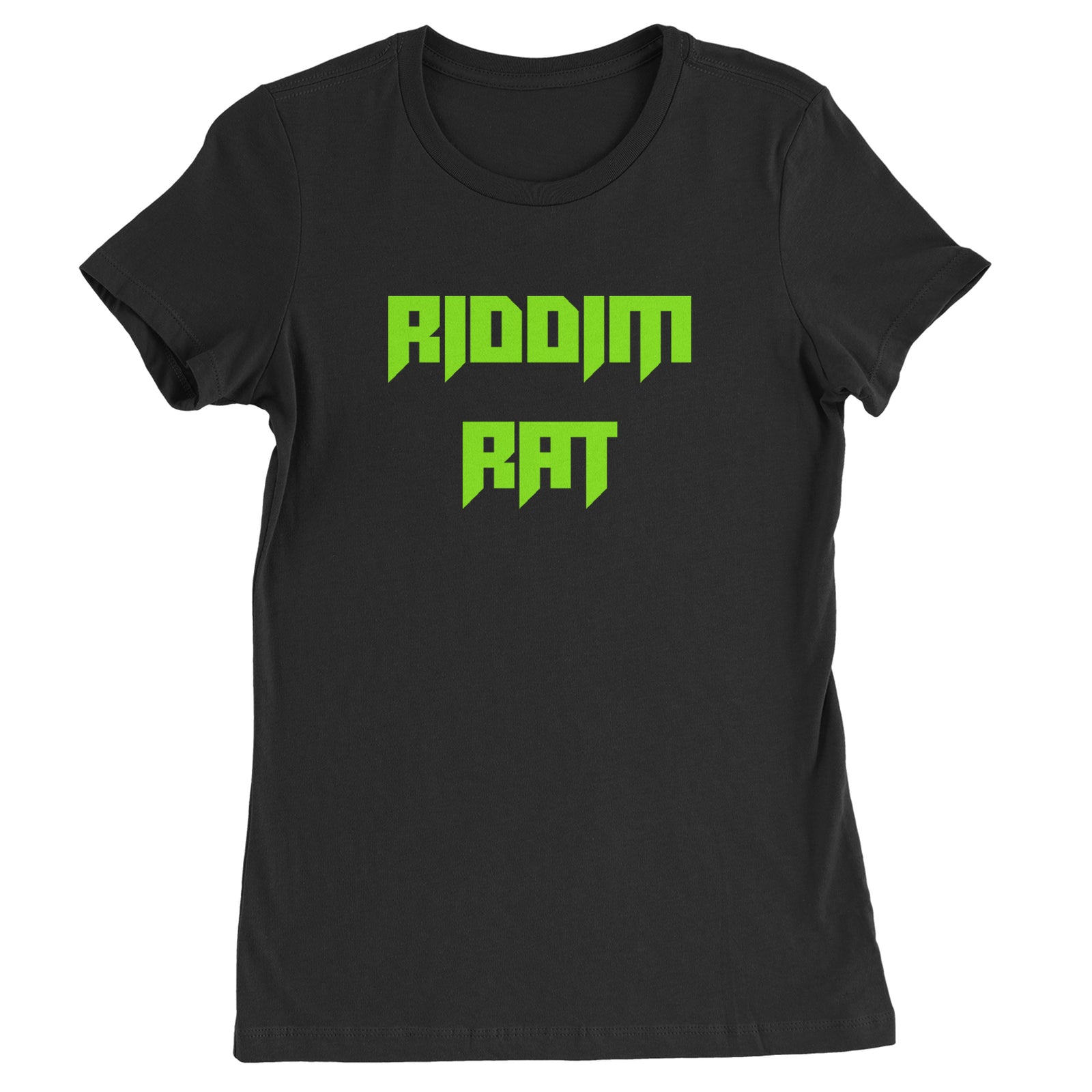 Riddim Rat Rhythm Club Rave EDM Womens T-shirt Black
