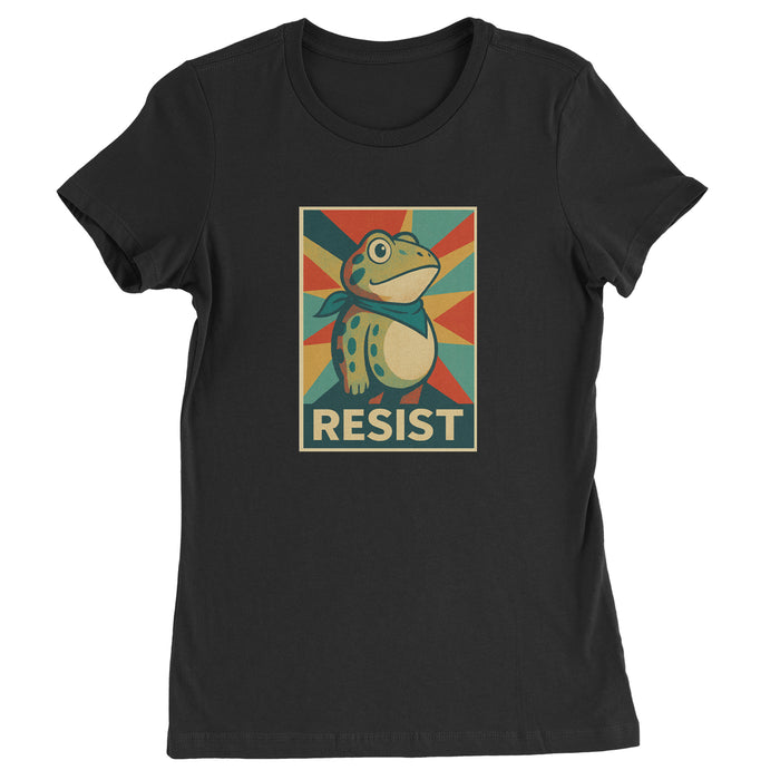 Resist Portland Protest Frog Womens T-shirt