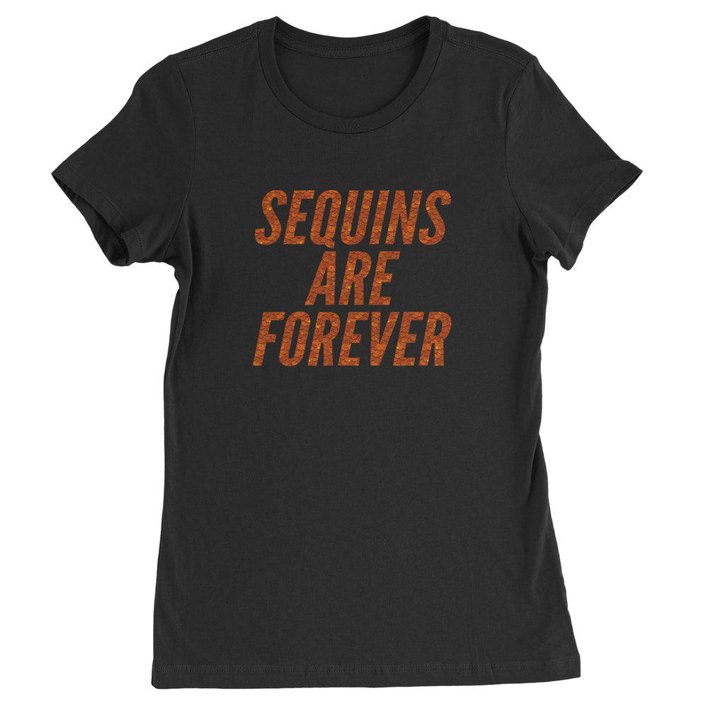 Sequins Are Forever Retro Glam graphic on Women's Heavyweight Cotton T-Shirt in Black