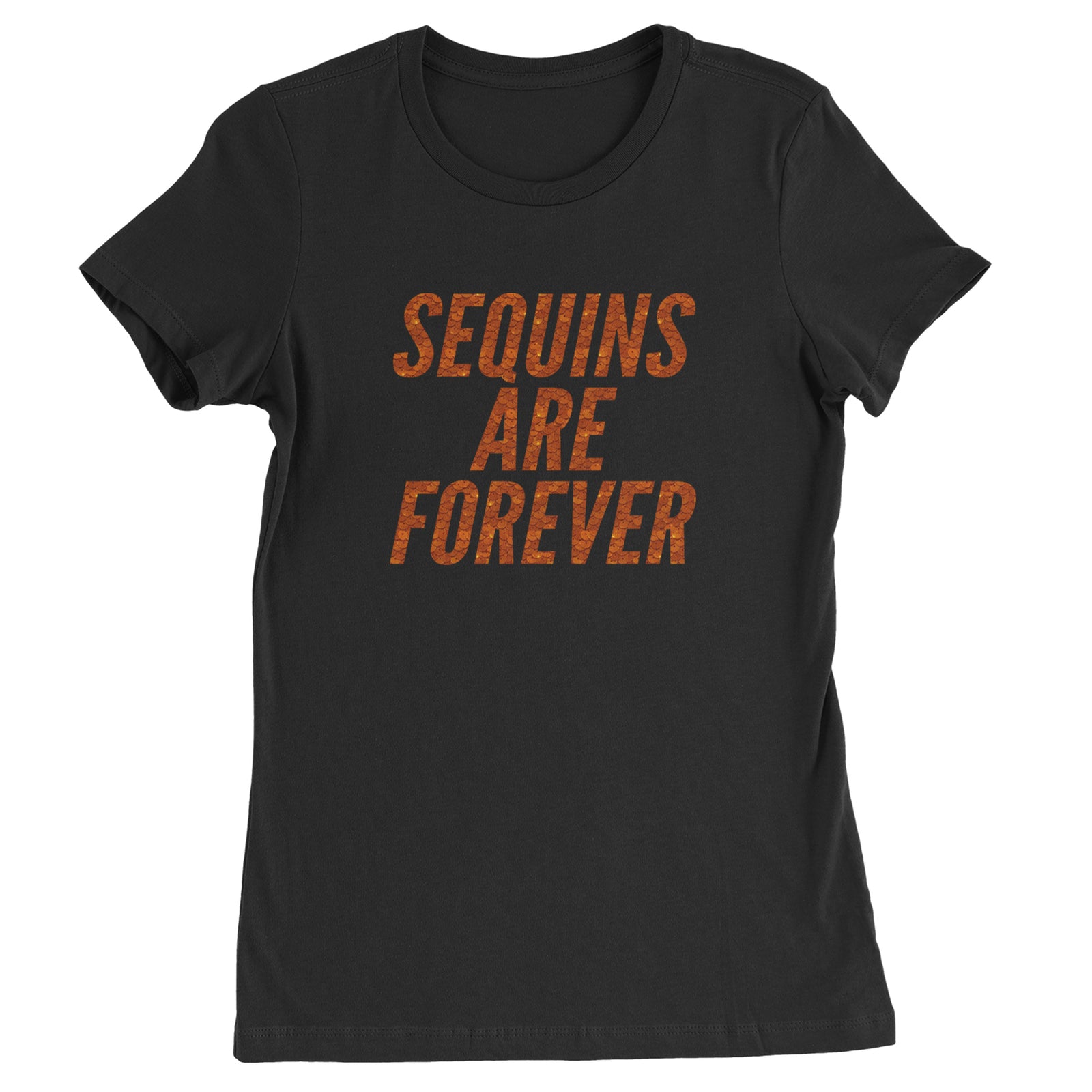 Sequins Are Forever Retro Glam Womens T-shirt Light Pink