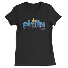Skyline Philly Philadelphia Womens T-shirt Black