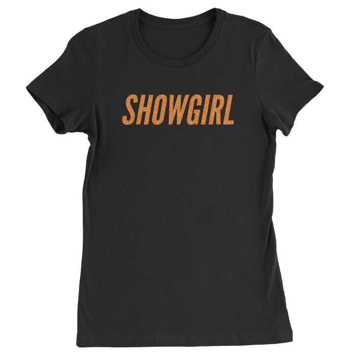Showgirl Orange Glitter Womens T-shirt