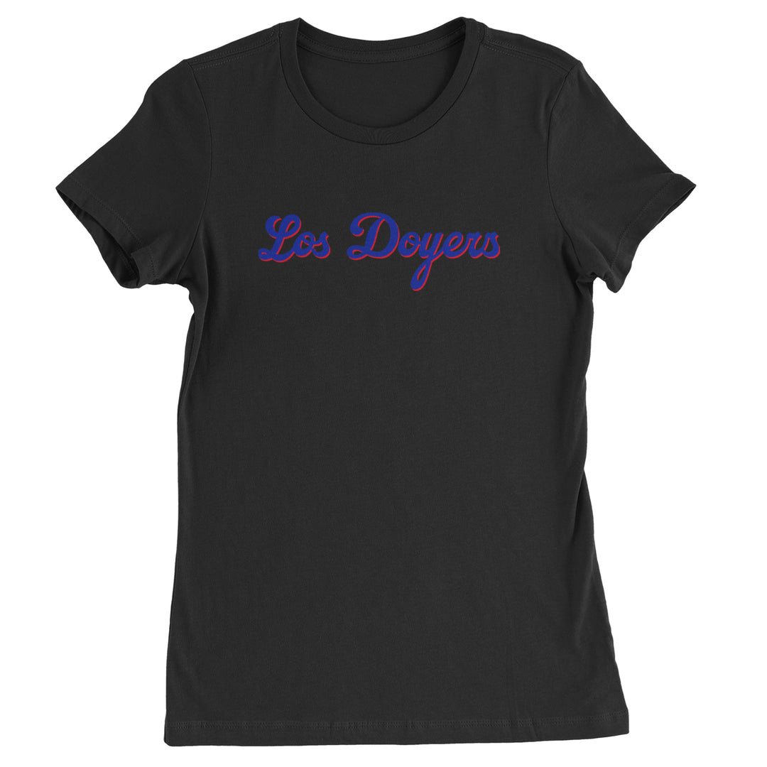 Los Doyers LA Baseball Womens T-shirt Black