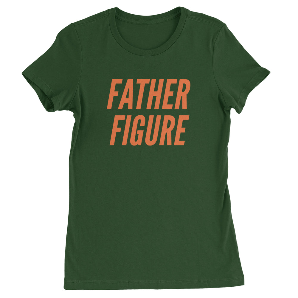 Father Figure graphic on Women's Heavyweight Cotton T-Shirt in Forest Green