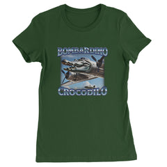 Bombardino Crocodilo Brainrot Womens T-shirt Forest Green