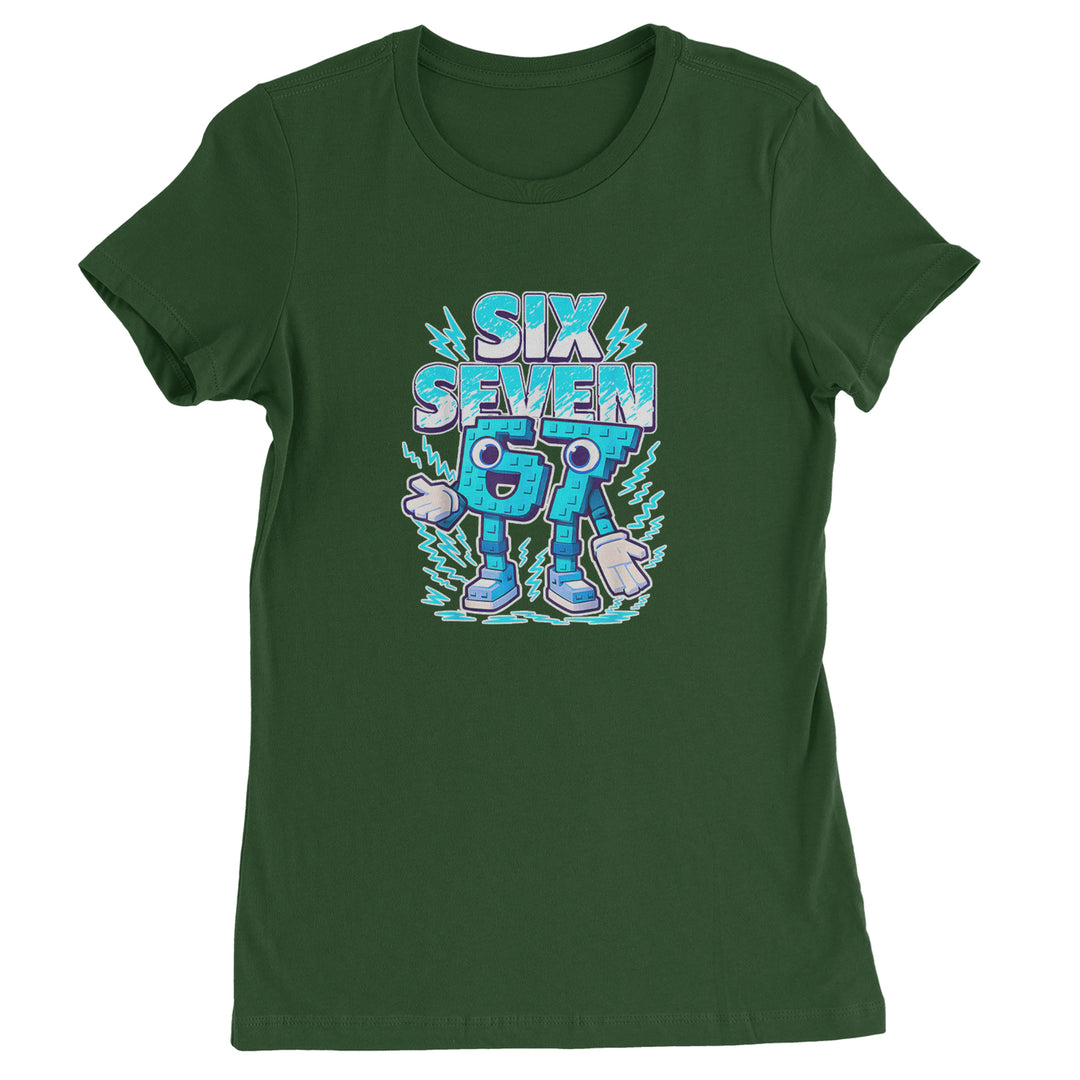 67 Brainrot Meme Slang Womens T-shirt Forest Green