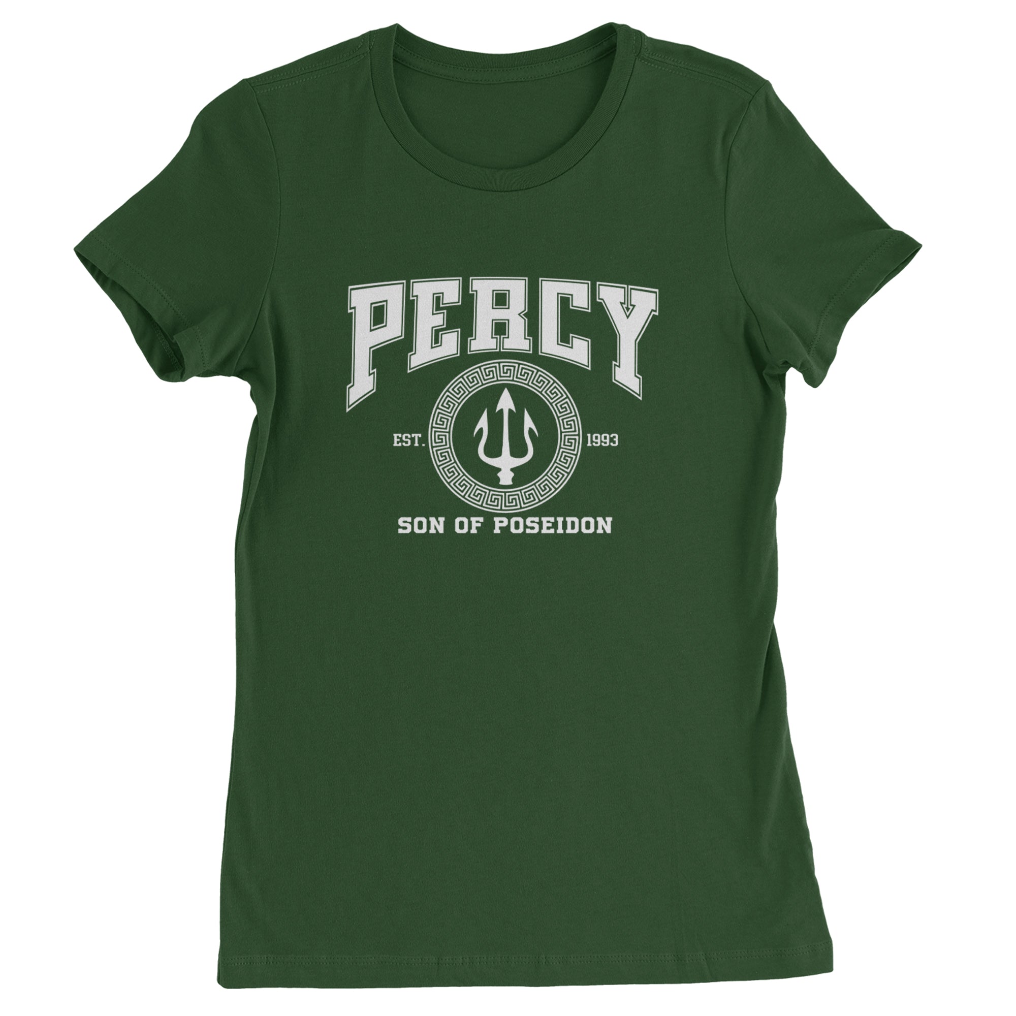 Percy Son Of Poseidon Sea God Womens T-shirt Forest Green