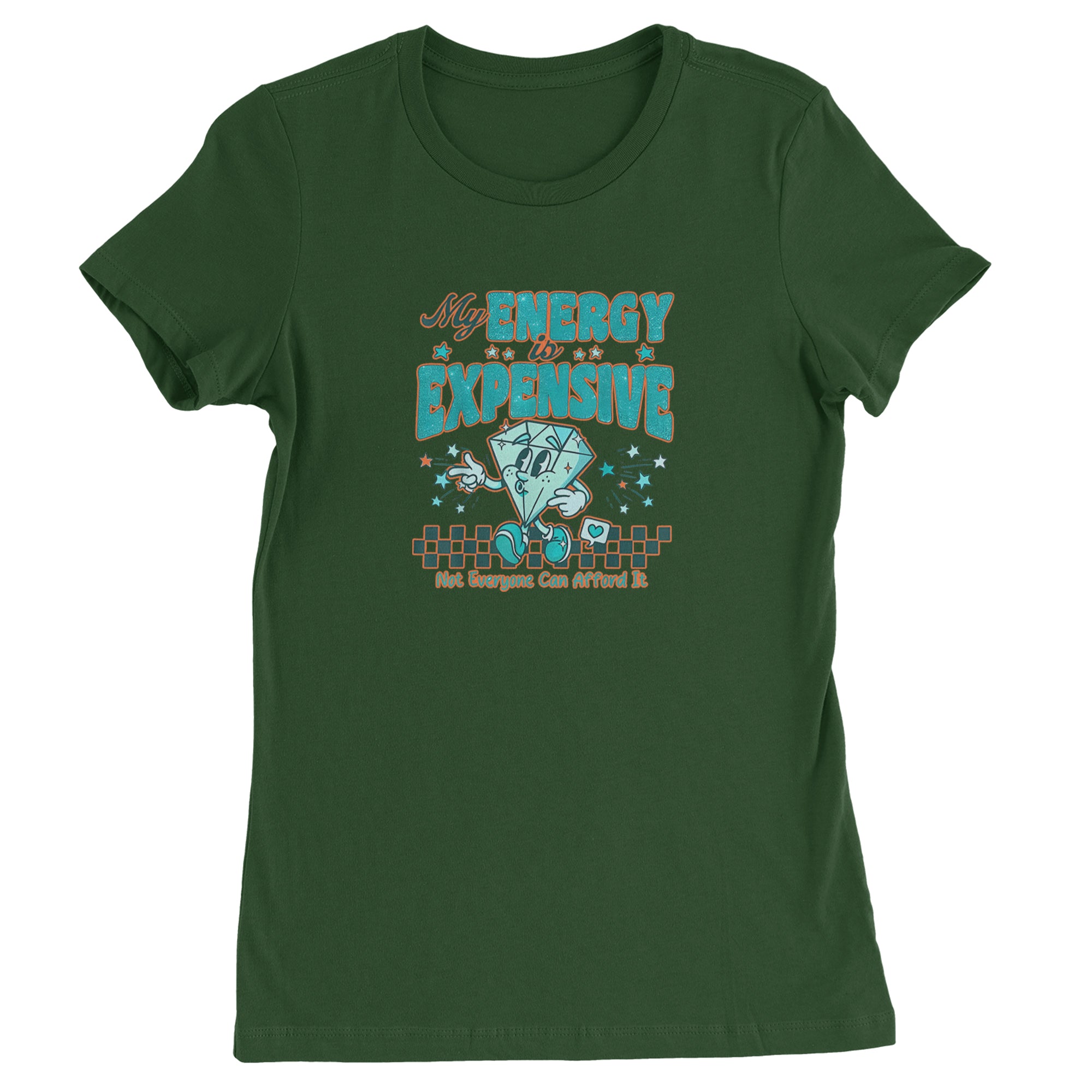 Diamond My Energy Is Expensive Womens T-shirt Black