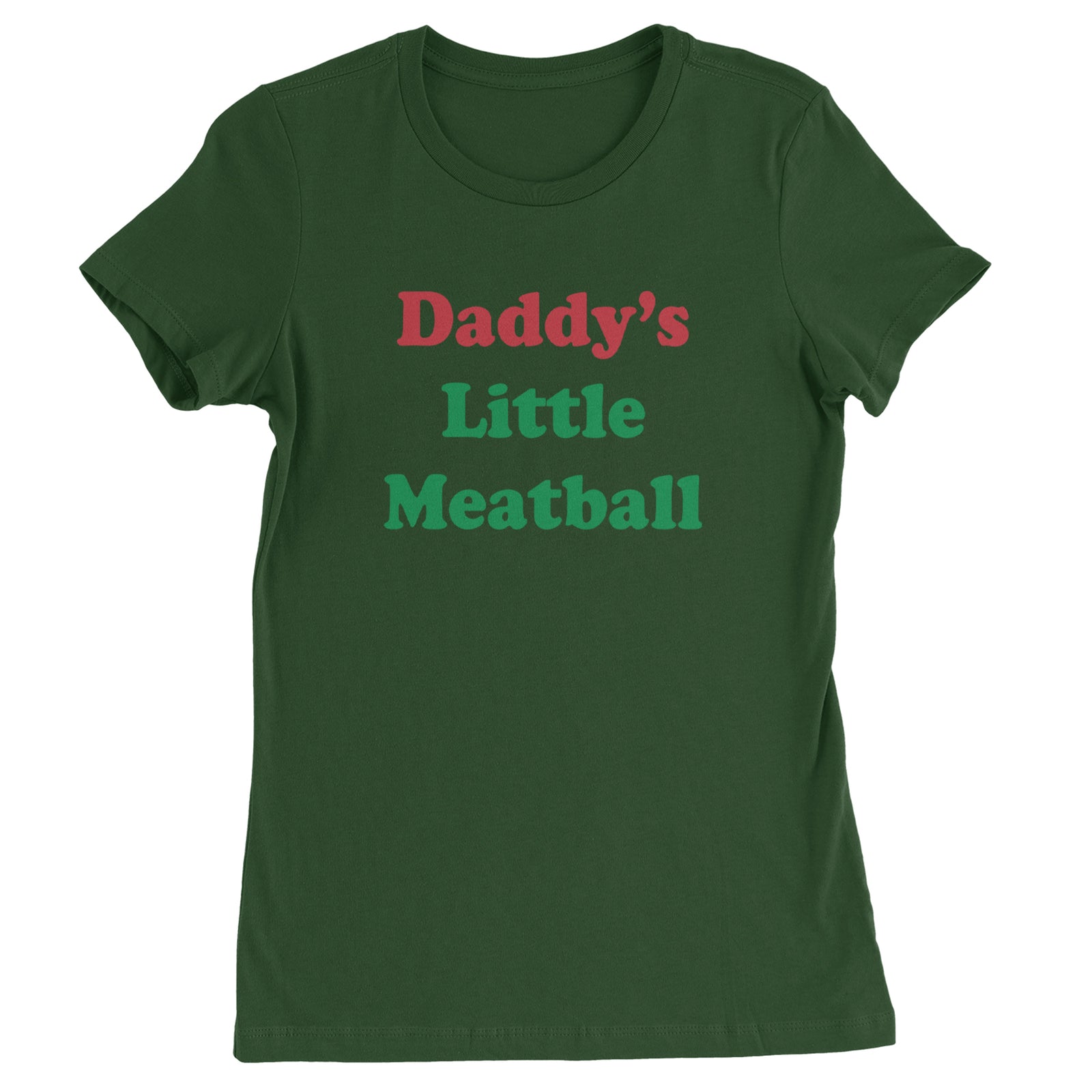 Daddy's Little Meatball Love Island Womens T-shirt Black