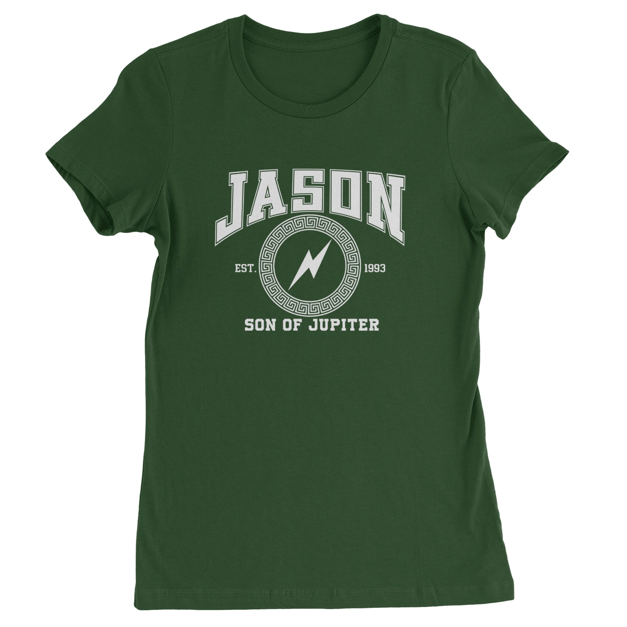 Jason Son of Jupiter Storm Bringer Womens T-shirt Forest Green