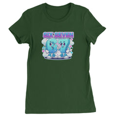 67 Six Seven Meme Kawaii Cloud Womens T-shirt Forest Green
