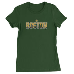 Boston City Pride Irish Womens T-shirt Forest Green