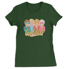 Stay Golden Girls Retro Womens T-shirt Forest Green