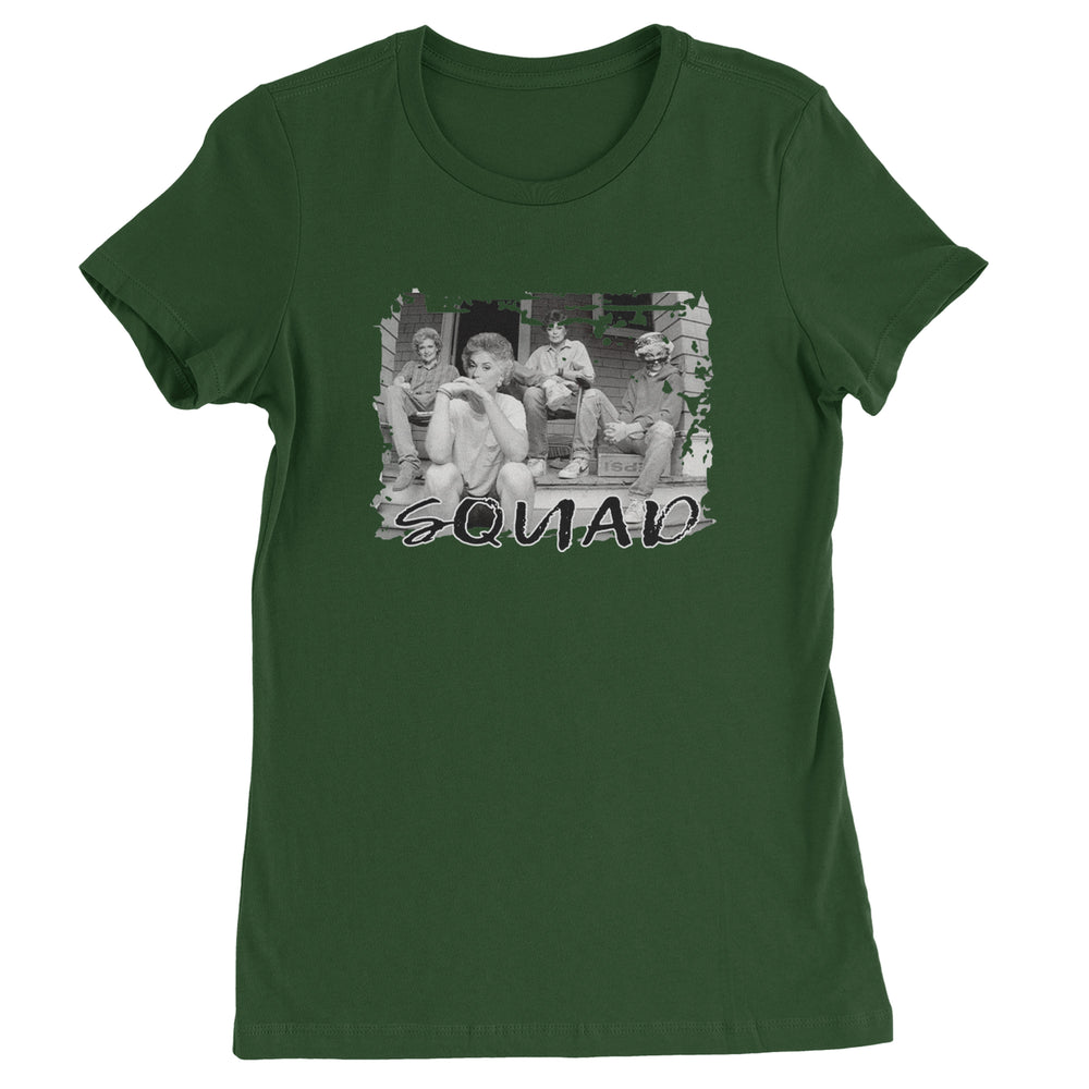 Squad Golden Girls graphic on Women's Heavyweight Cotton T-Shirt in Forest Green