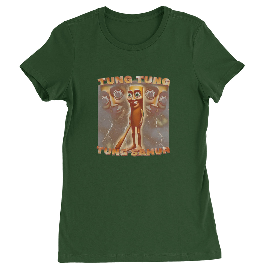 Tung Tung Tung Sahur Enforcer Womens T-shirt Forest Green