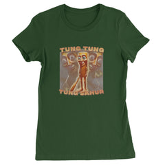 Tung Tung Tung Sahur Enforcer Womens T-shirt Forest Green