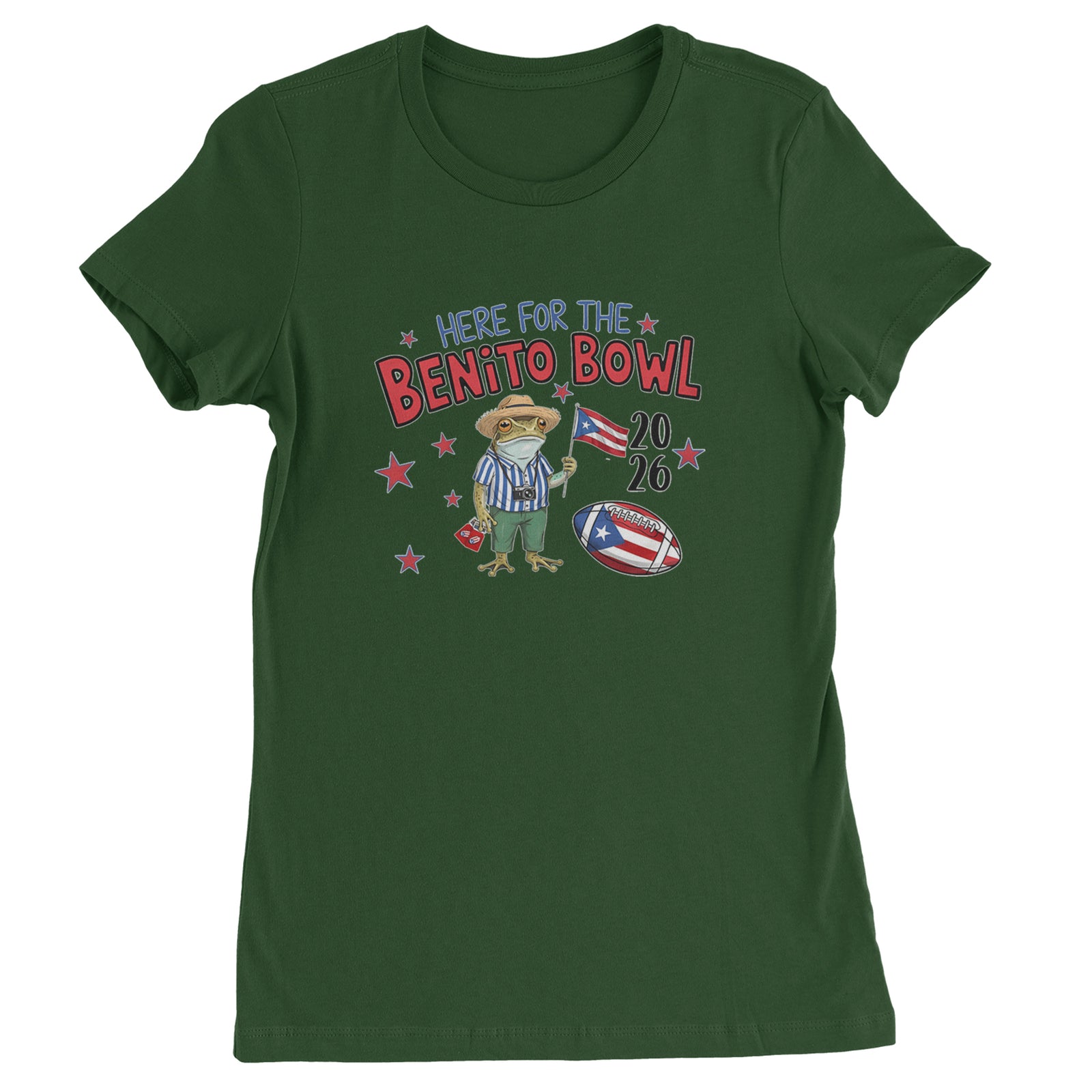 Frog Here for the Benito Bowl Football Womens T-shirt Black