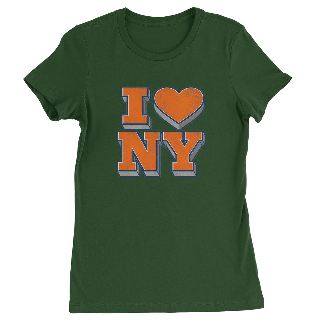 New York City Pride Heart Womens T-shirt Forest Green