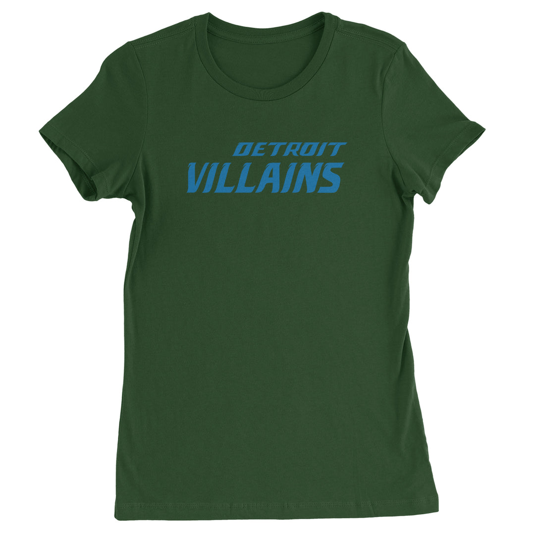 Detroit Villains Grit Football Womens T-shirt Forest Green