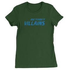 Detroit Villains Grit Football Womens T-shirt Forest Green