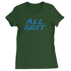 All Grit Detroit Football Womens T-shirt Forest Green