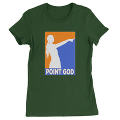 Point God Cunningham Basketball Pointing Meme  Womens T-shirt Forest Green