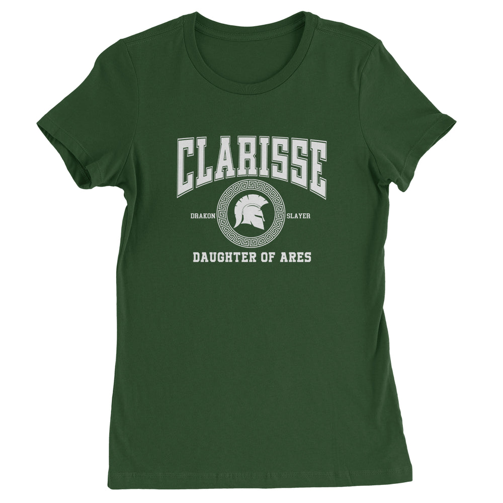 Clarisse Daughter of Ares Battle Ready graphic on Women's Heavyweight Cotton T-Shirt in Forest Green