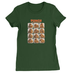 Punch Play Hard Love Harder Womens T-shirt Forest Green