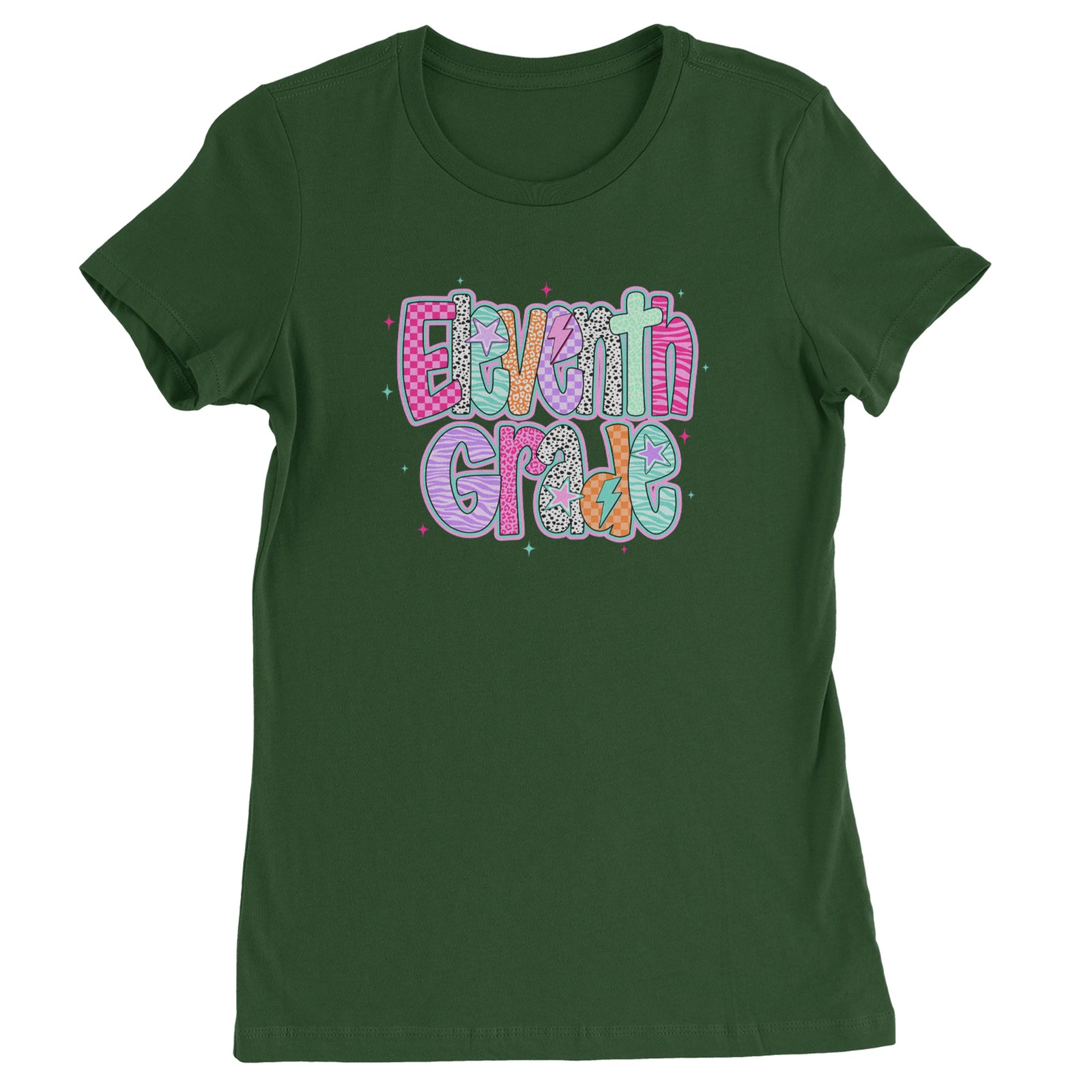 Eleventh Grade Extra Colorful Back to School Womens T-shirt Black