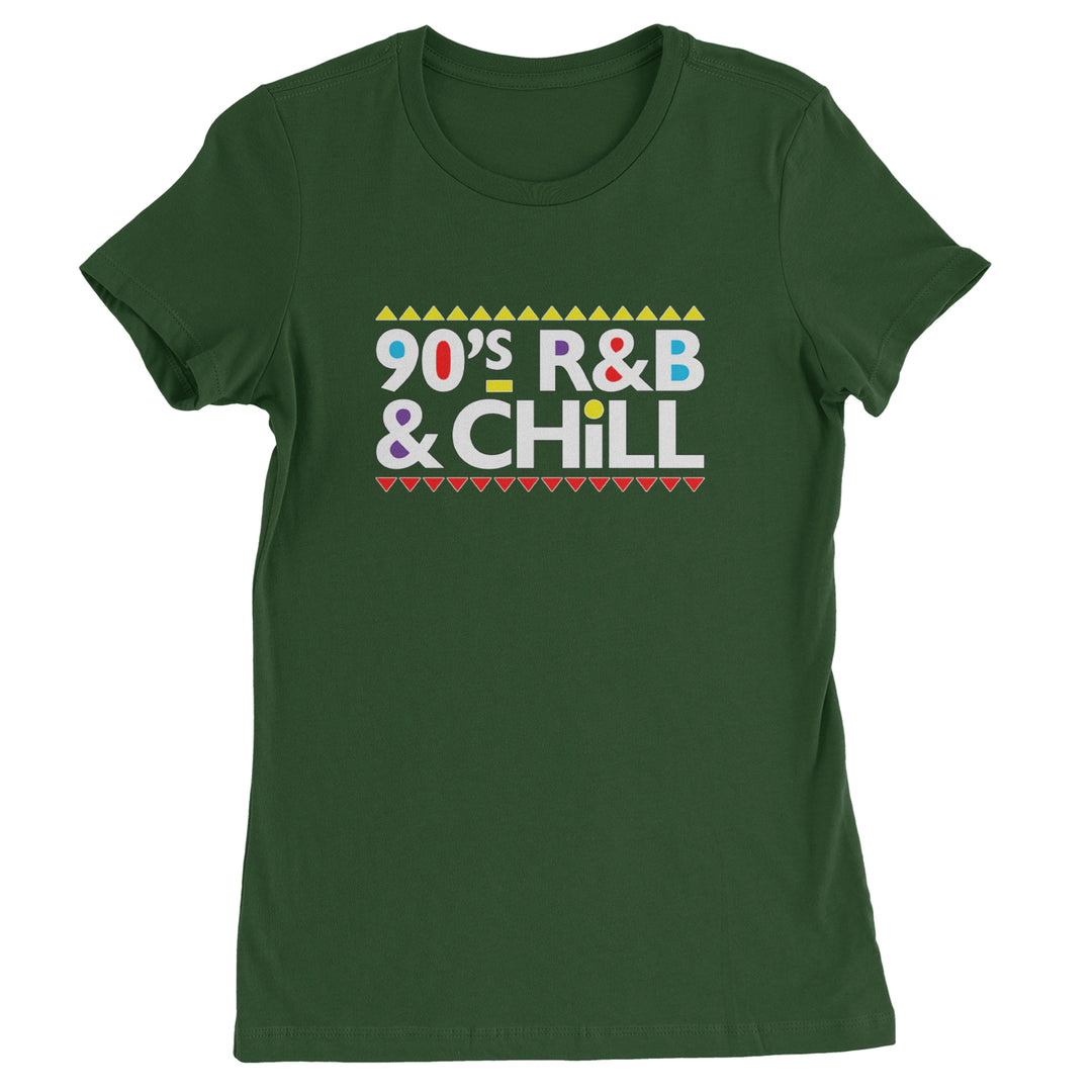 90s R&B and Chill Retro Throwback Womens T-shirt Forest Green