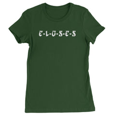 E-L-G-S-E-S Eagles Chant Womens T-shirt Forest Green