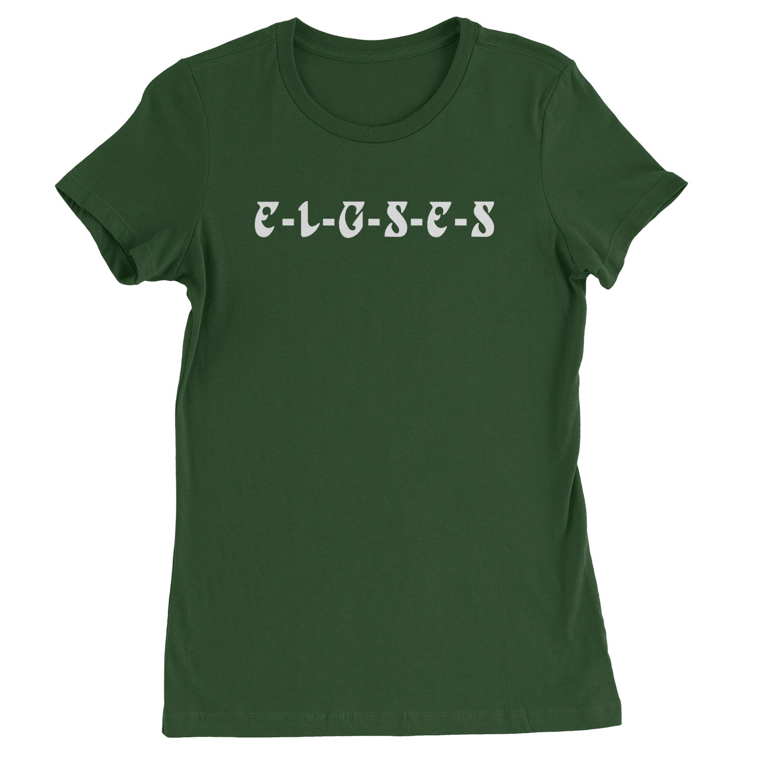 E-L-G-S-E-S Eagles Chant Womens T-shirt Kelly Green