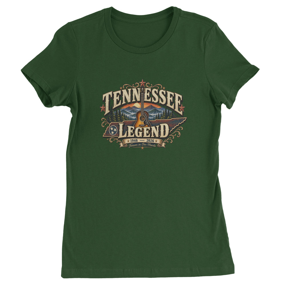 Tennessee Legend Country Music Dolly Womens T-shirt Forest Green