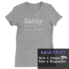 Xaddy Save A Dragon Ride A Wingleader Womens T-shirt Heather Grey