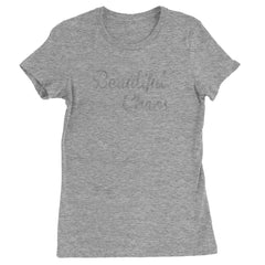 Beautiful Chaos Glitter Music Festival Womens T-shirt Heather Grey