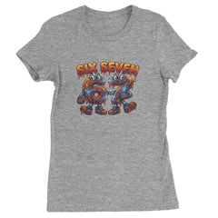 67 Lava Lightning Six Seven Meme Womens T-shirt Heather Grey