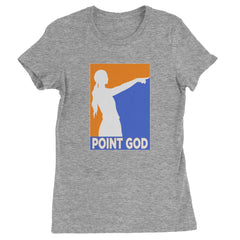 Point God Cunningham Basketball Pointing Meme  Womens T-shirt Heather Grey