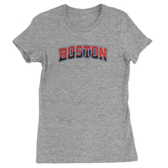 Boston City Pride Skyline Womens T-shirt Heather Grey