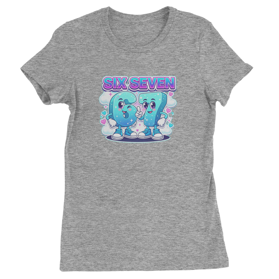 67 Six Seven Meme Kawaii Cloud Womens T-shirt Heather Grey