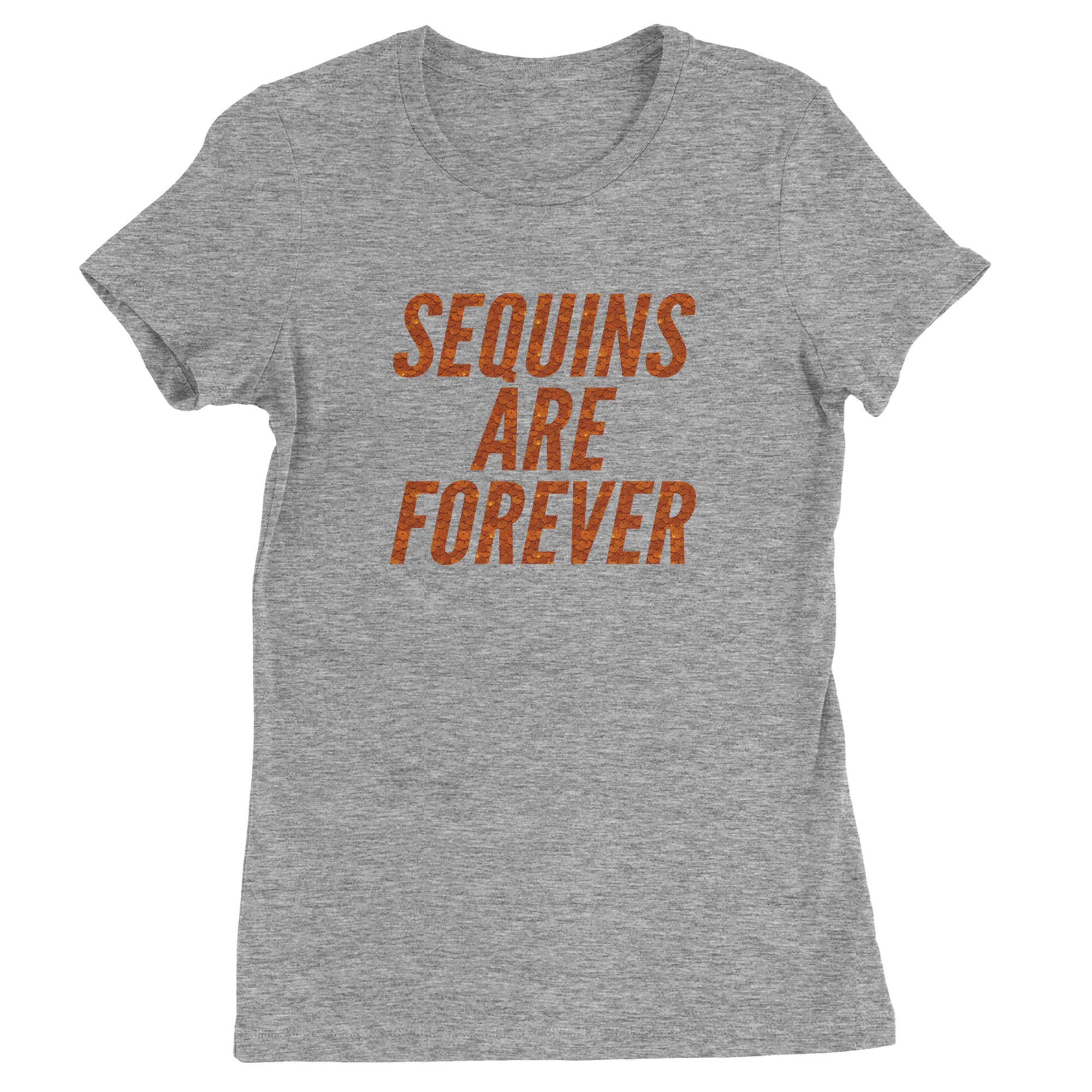 Sequins Are Forever Retro Glam Womens T-shirt Heather Grey