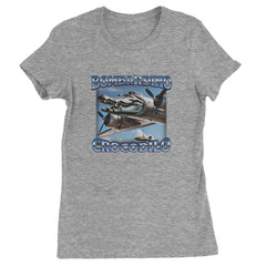 Bombardino Crocodilo Brainrot Womens T-shirt Heather Grey