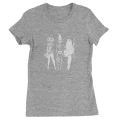 Vintage Spooky Squad Pinup Halloween Design Womens T-shirt Heather Grey