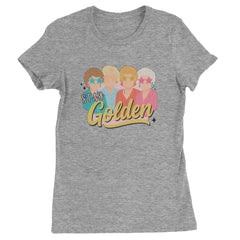 Stay Golden Girls Retro Womens T-shirt Heather Grey