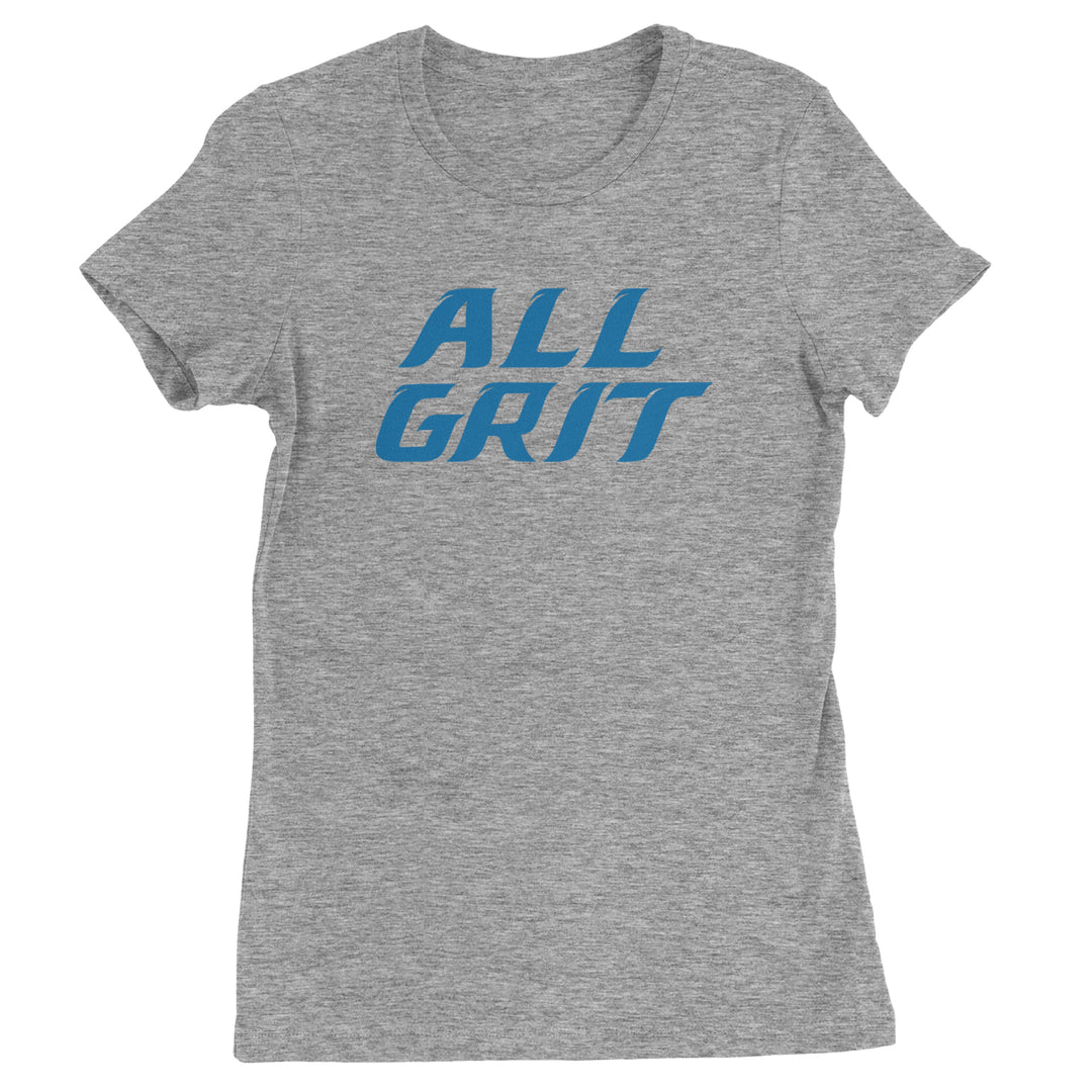 All Grit Detroit Football Womens T-shirt Heather Grey