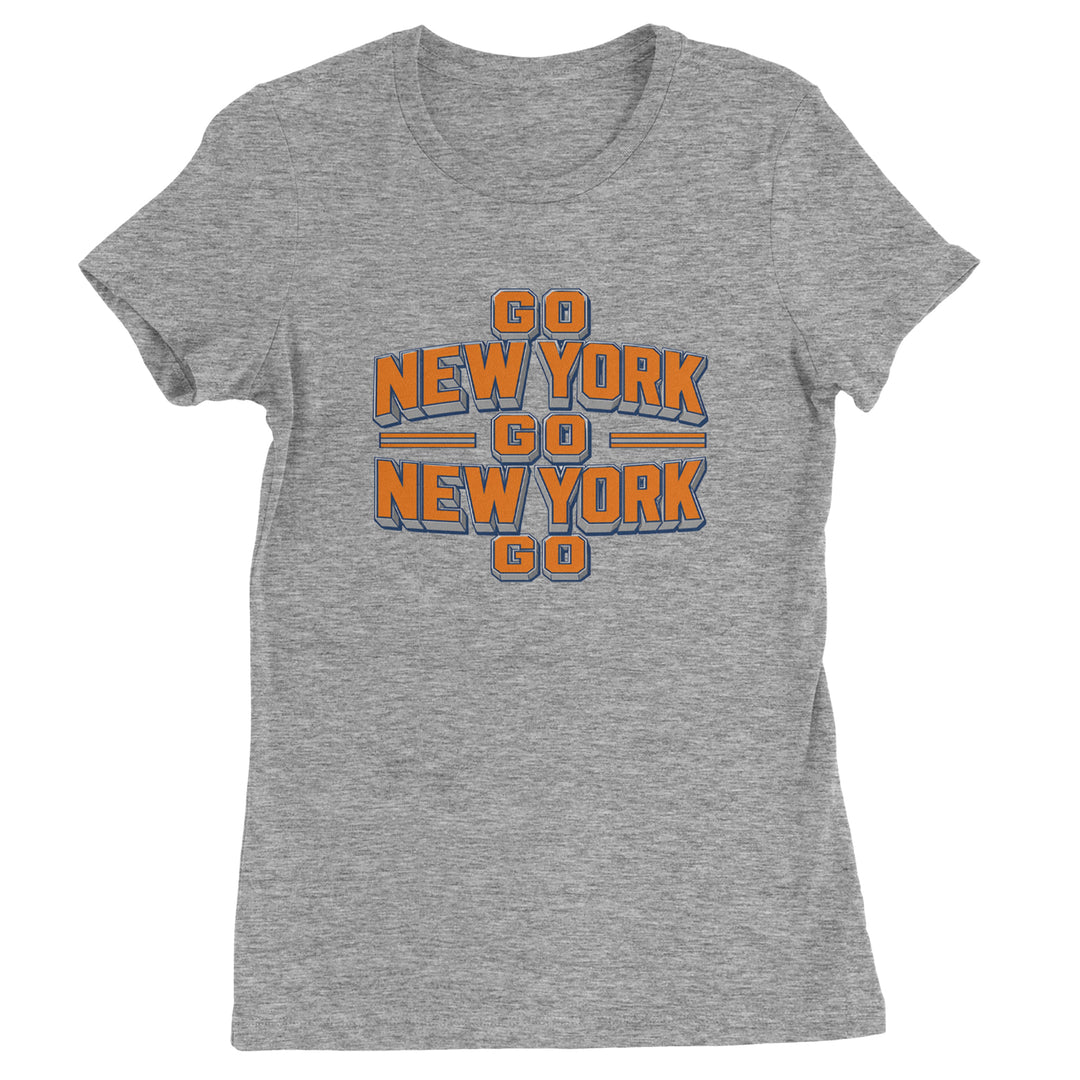 Go New York Go Basketball Womens T-shirt Heather Grey