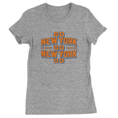 Go New York Go Basketball Womens T-shirt Heather Grey