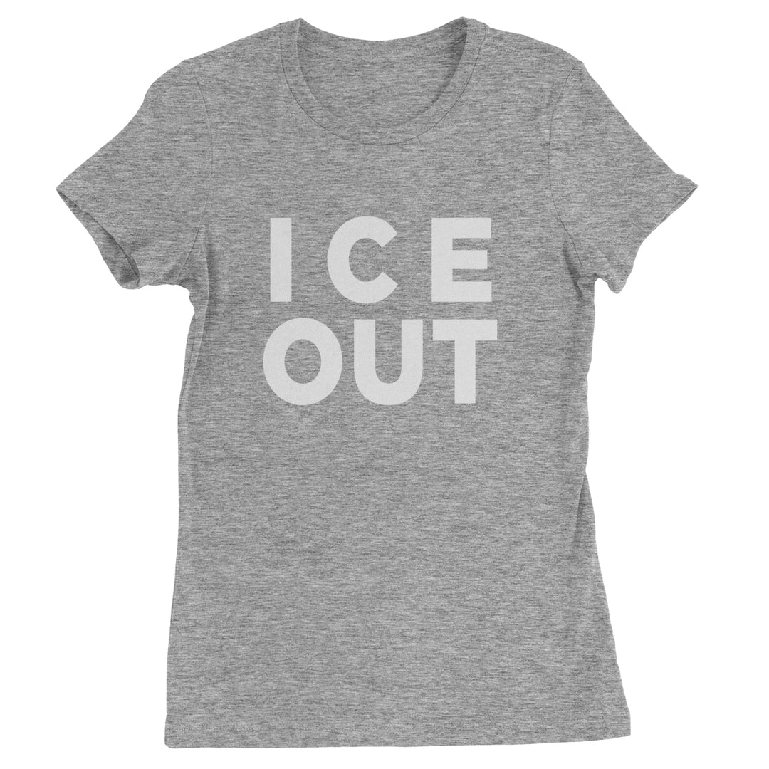 Ice Out Protest Womens T-shirt Heather Grey