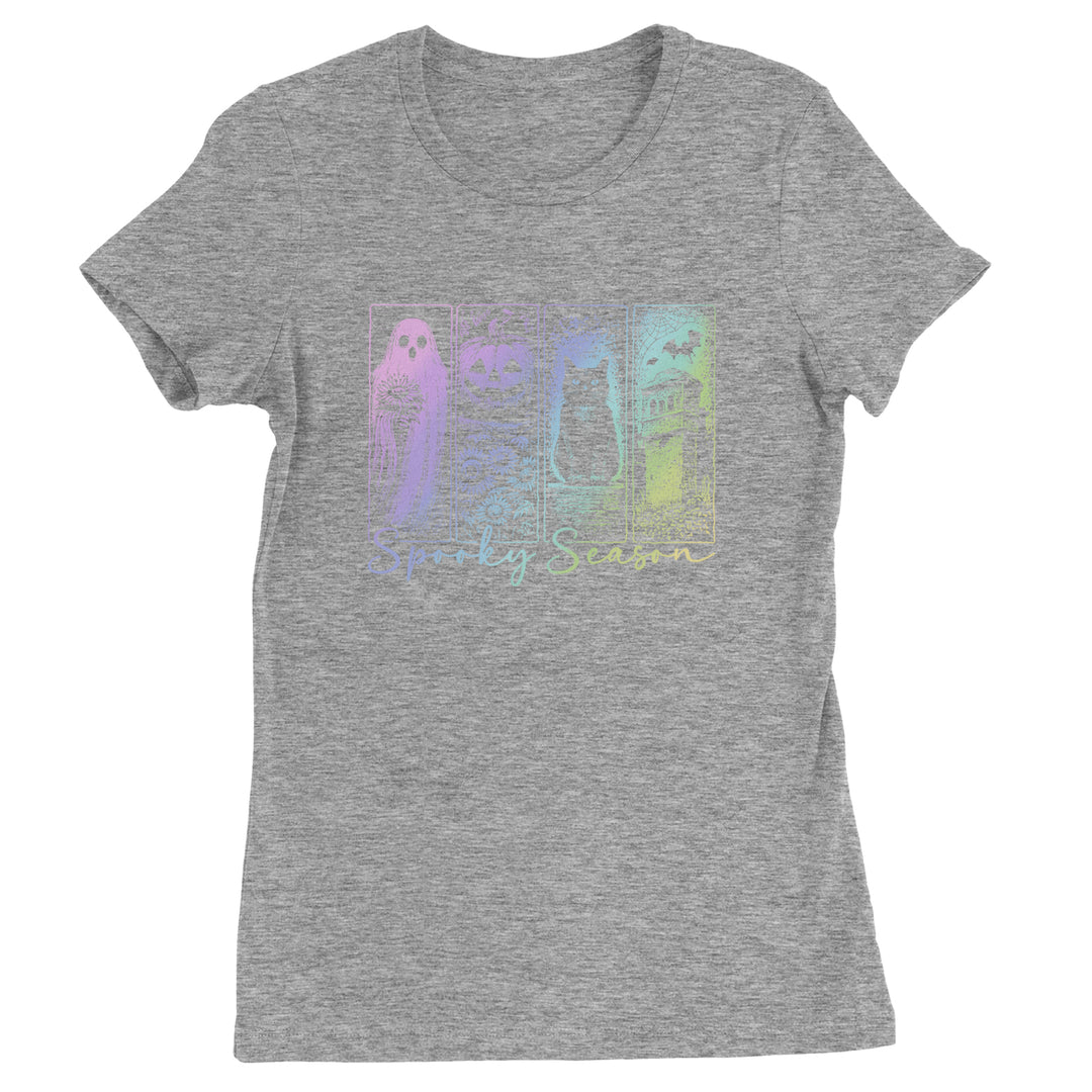 Spooky Season Cute Pastel Halloween Design Womens T-shirt Heather Grey