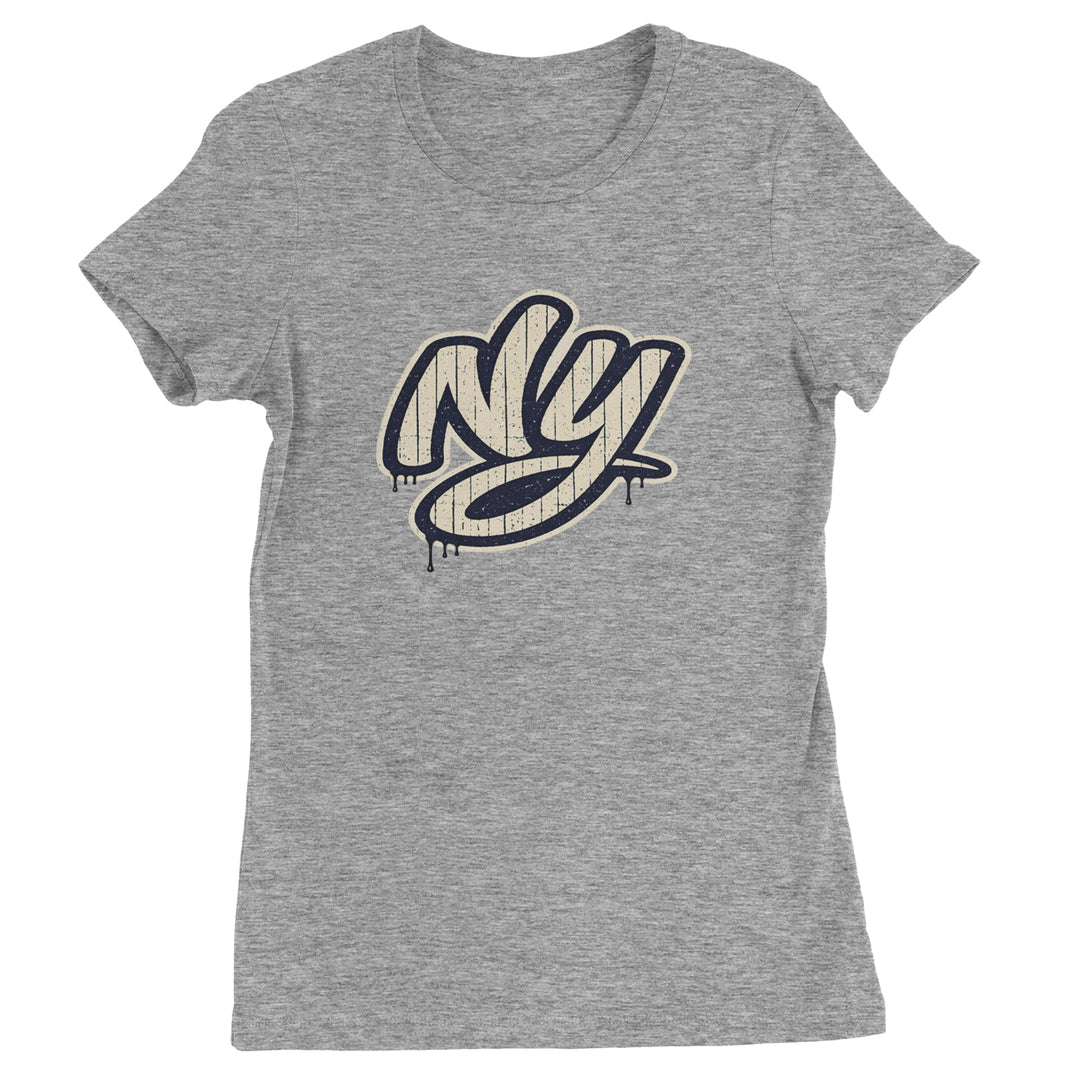 NYC New York City Grunge Street Womens T-shirt Heather Grey